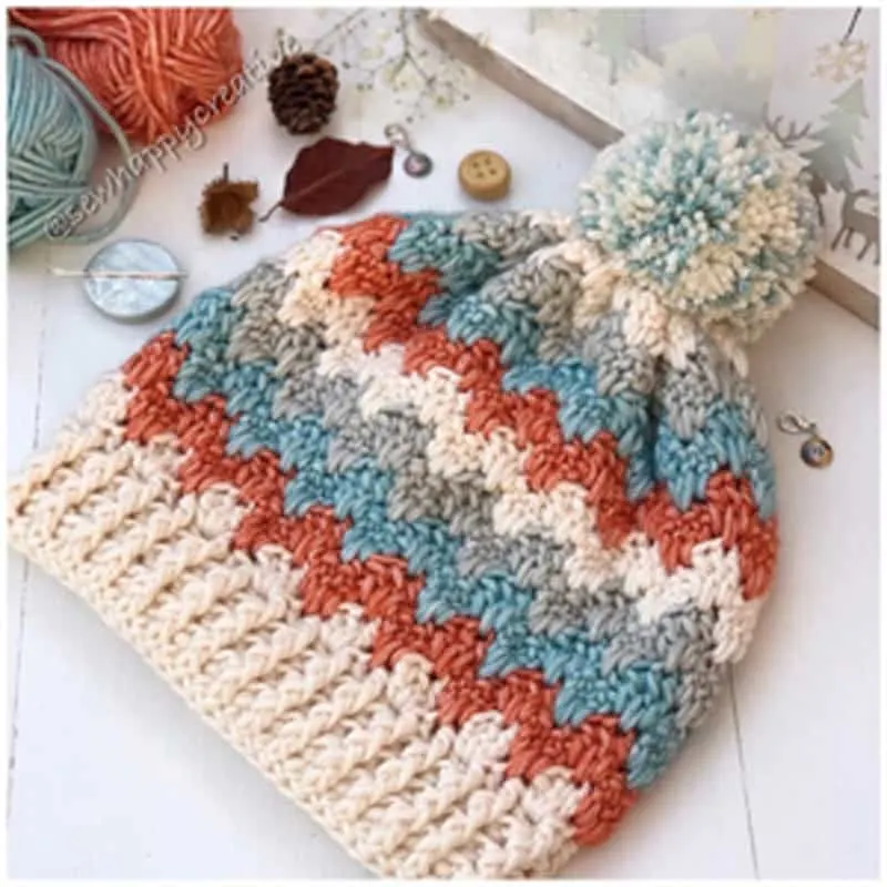 Try this crocheted hat pattern.