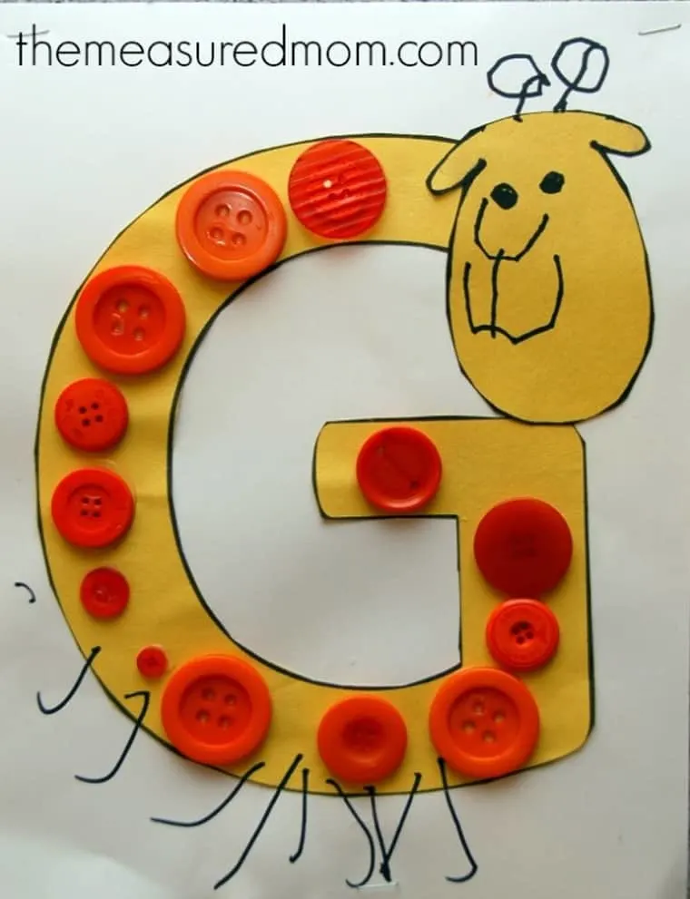 Make this fun letter G for giraffe craft great for young crafters.