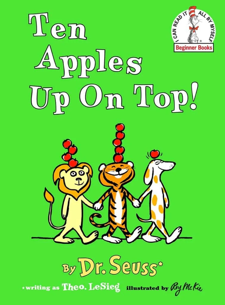 ten apples up on top book for letter A or apples activities