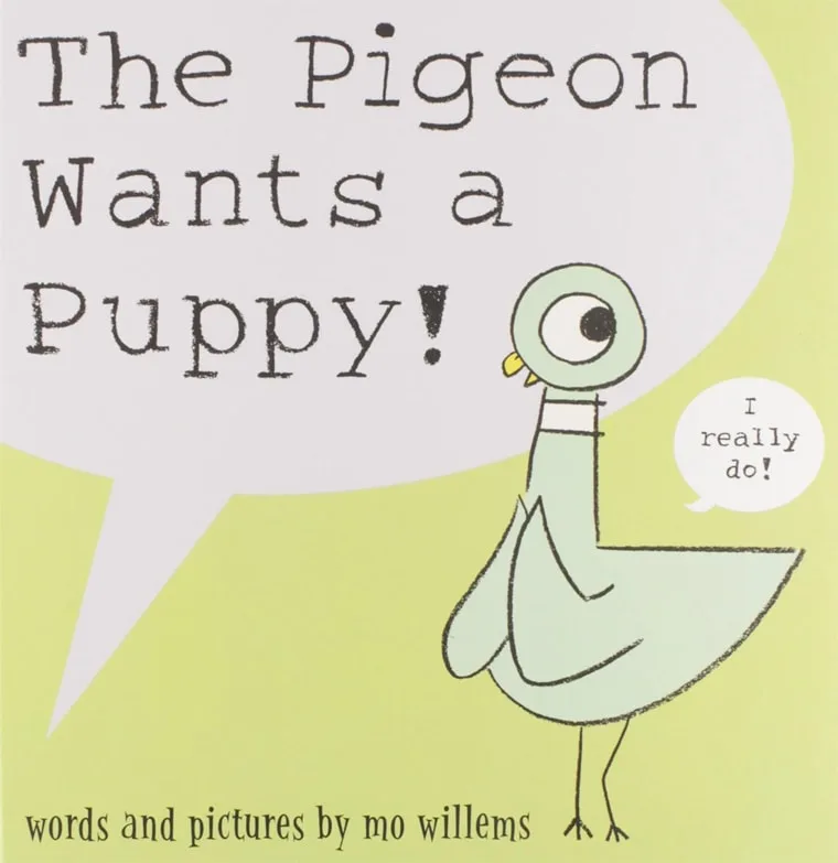 The pigeon wants a puppy letter p book ideas.
