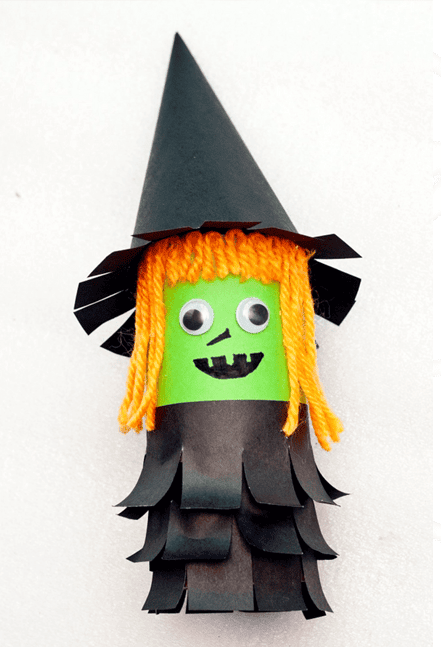 witch paper roll craft for kids