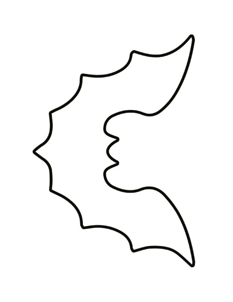 bat outline template black and white