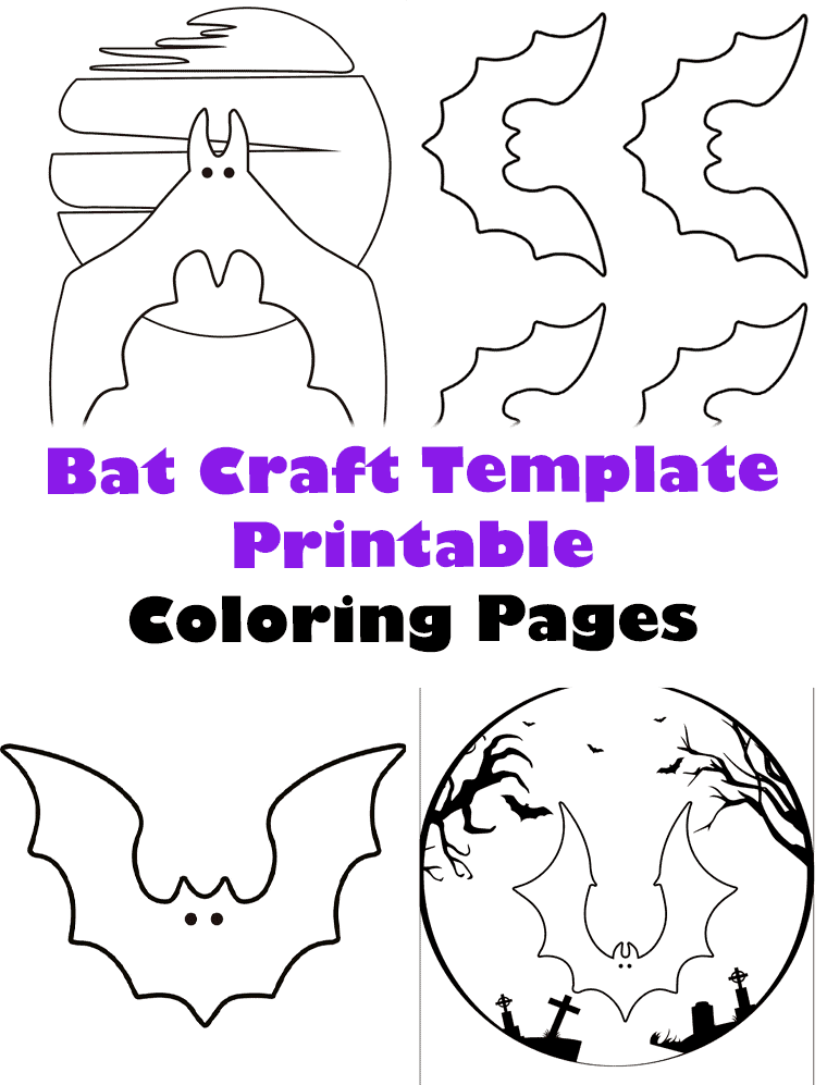 bat printable template for Halloween