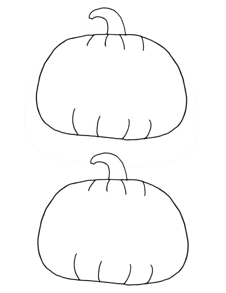 Free Printable Pumpkin Template Outline PDFs: Small Large Sizes - A Crafty Life