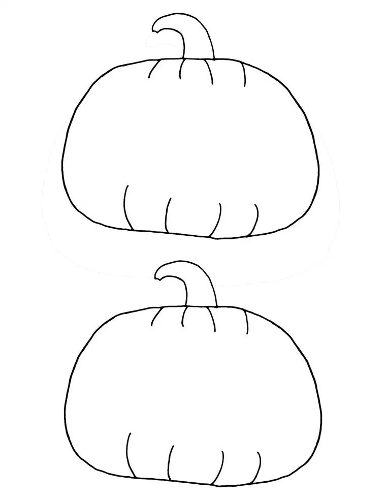 medium outline of printable pumpkin template