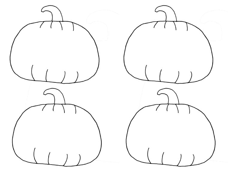 small printable pumpkin template PDF for crafts