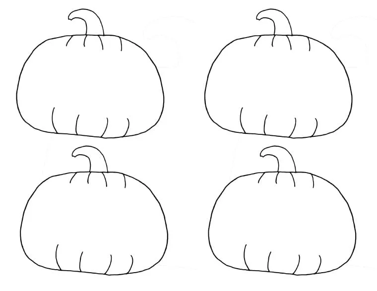 small printable pumpkin template PDF for crafts