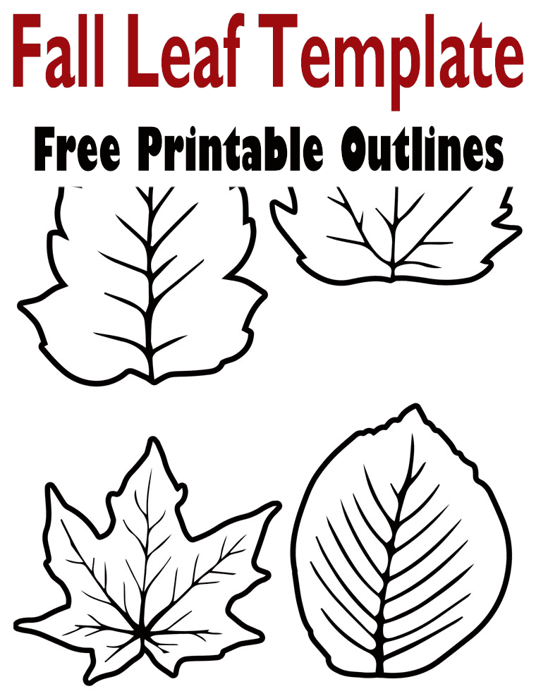 fall leaf template printable outlines