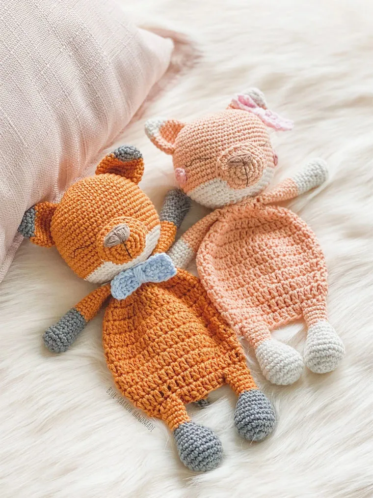 fox baby lovey crochet pattern 