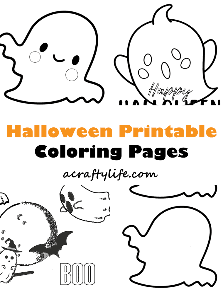Halloween coloring pages and templates printable PDF