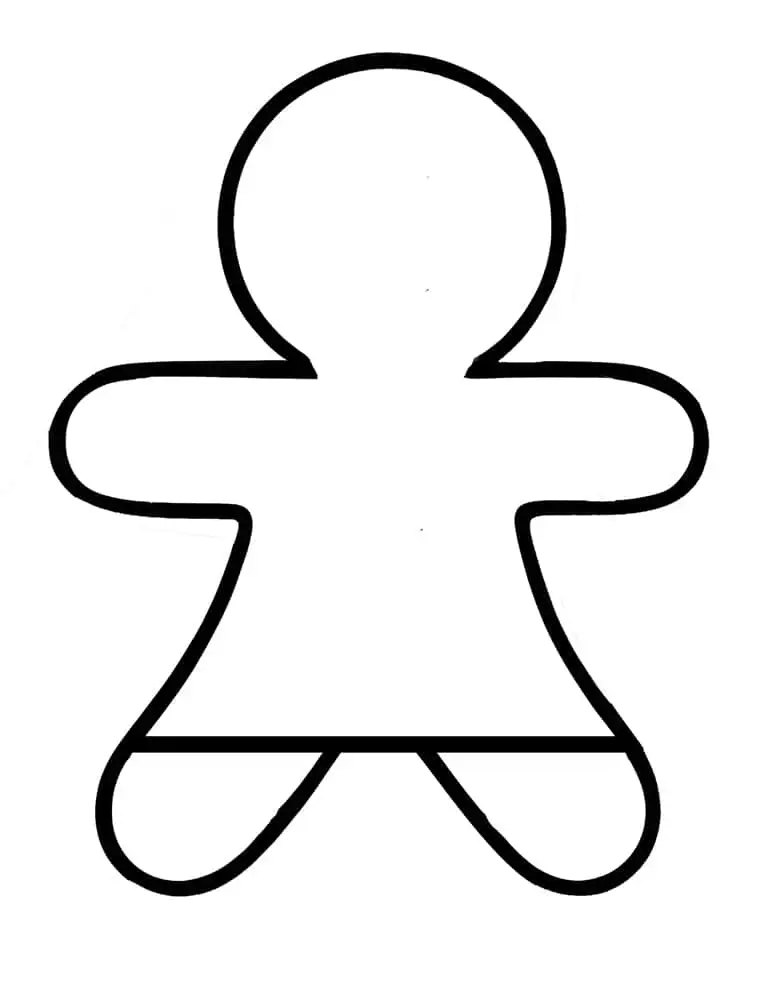 gingerbread girl outline template