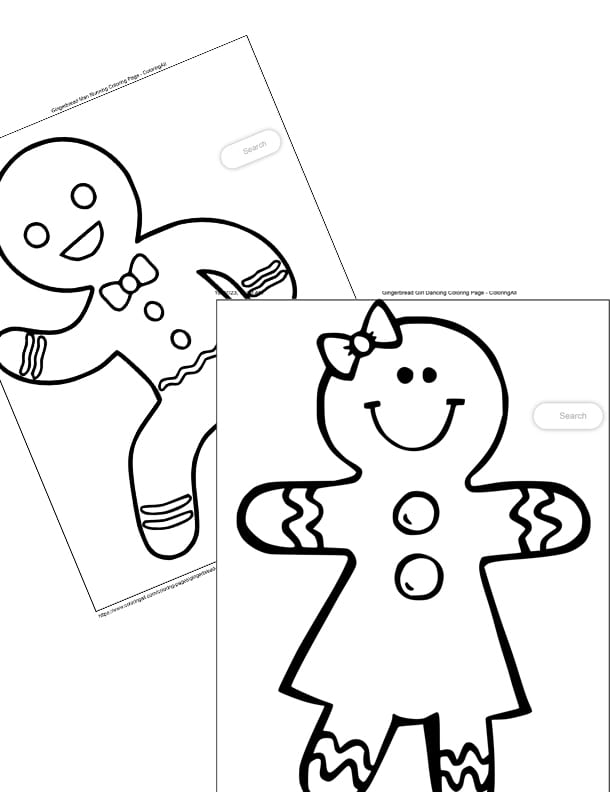 gingerbread boy and girl printable
