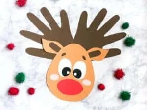 reindeer kid craft - rudolph kid craft - christmas kid craft - amorecraftylife.com #kidscraft #craftsforkids #preschool