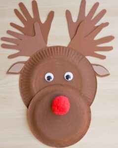 reindeer kid craft - rudolph kid craft - christmas kid craft - amorecraftylife.com #kidscraft #craftsforkids #preschool