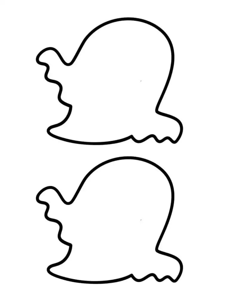 2 medium ghost template outlines