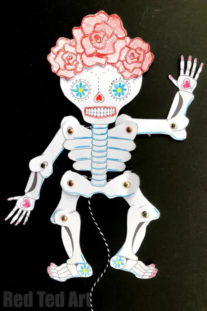 Day of the Dead paper puppet craft