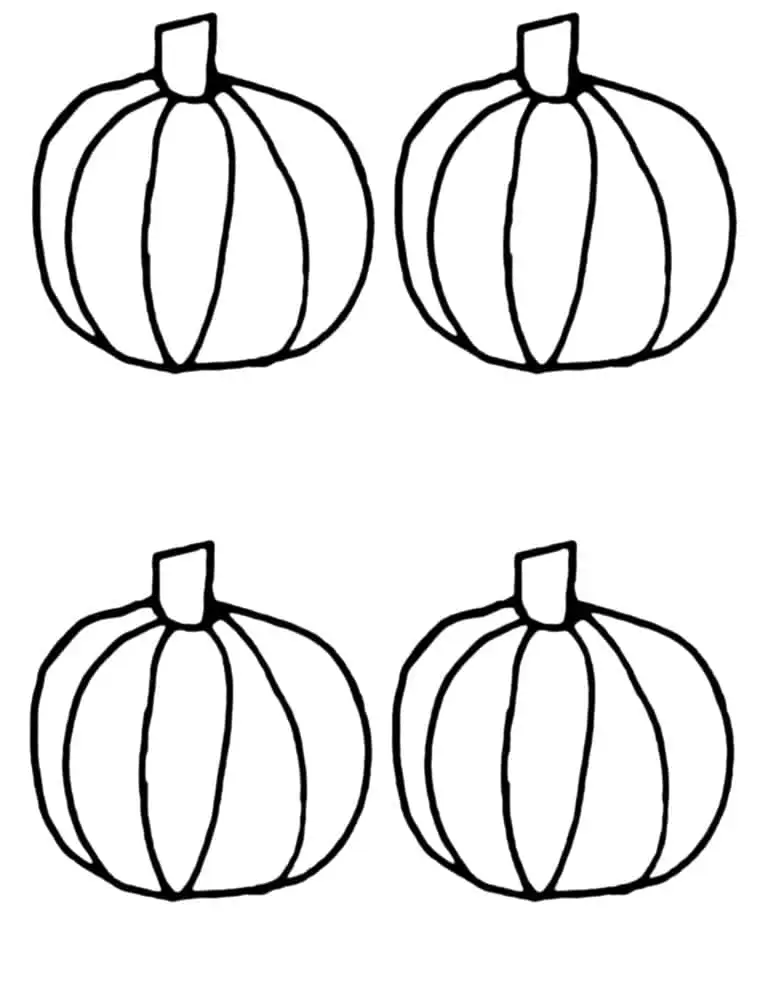 small outline of printable pumpkin template