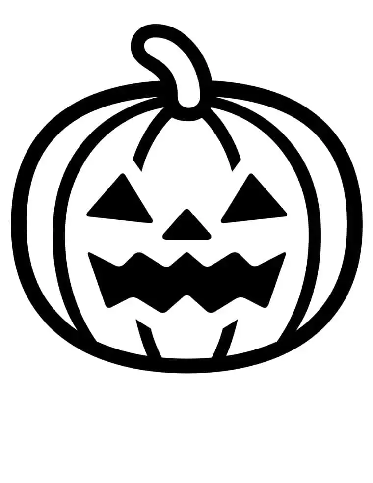 simple jack-o-lantern printable