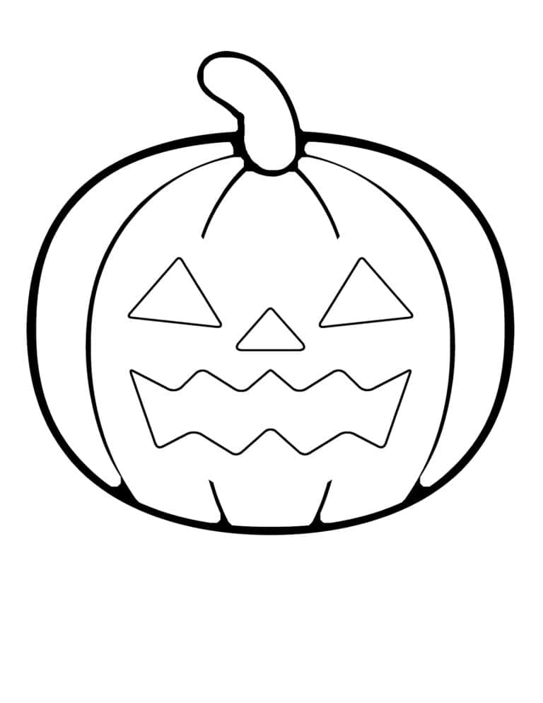 Free Jack-O-Lantern Printable: Coloring Pages Templates - A Crafty Life