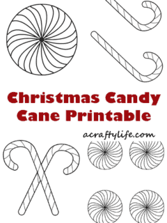 christmas candy cane template printable