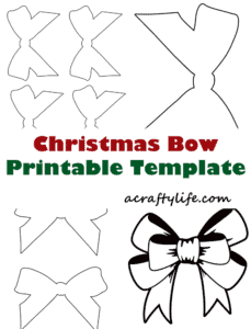 Christmas Bows to Print: Free Printable Bow Template - A Crafty Life
