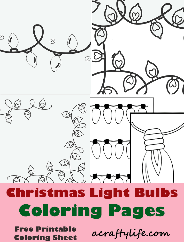 Christmas light bulb coloring pages