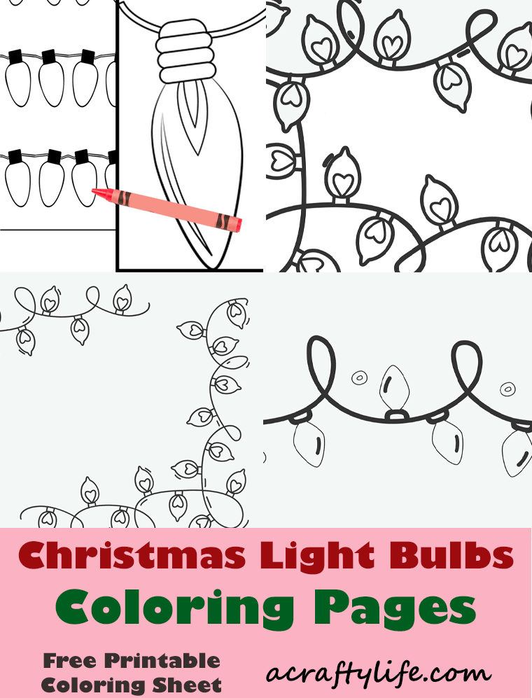 Christmas light bulb coloring pages
