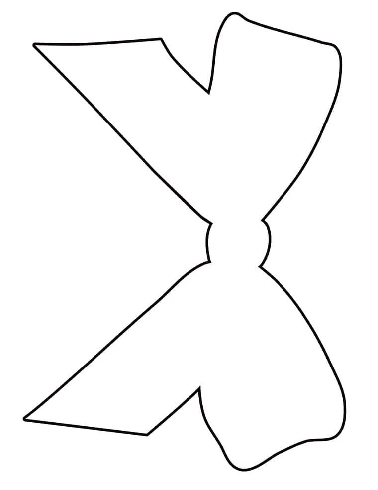large outline of bow printable