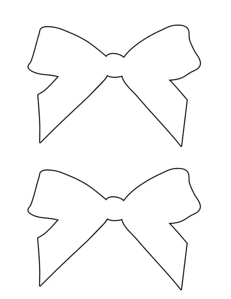 medium bow outline template printable
