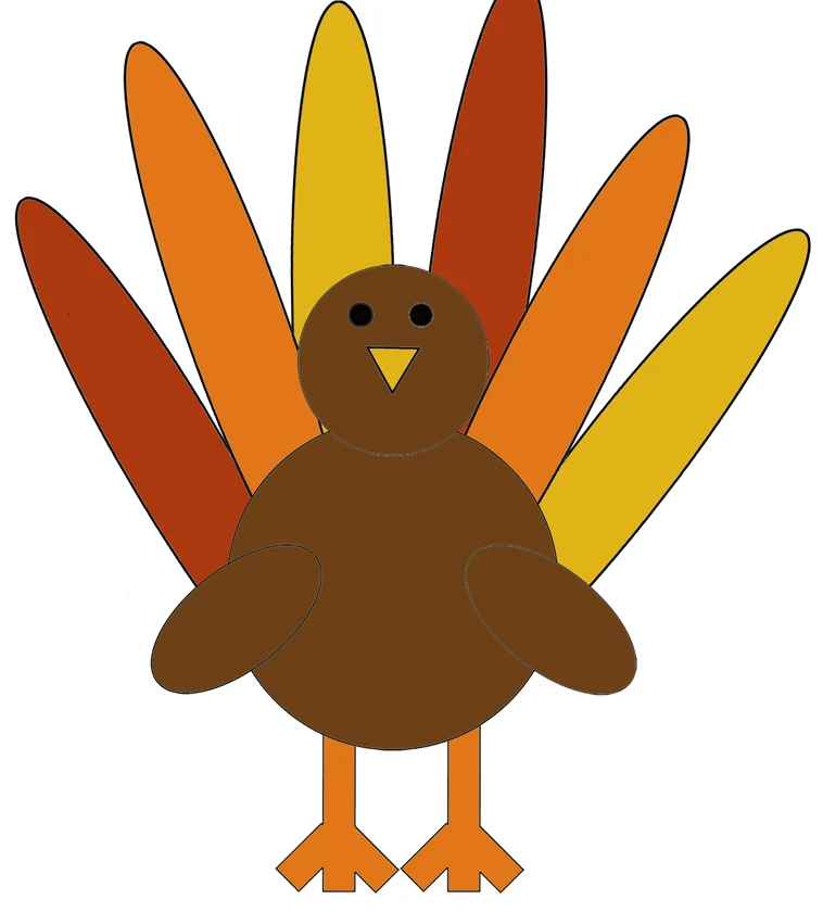 Thanksgiving thankful turkey printable craft