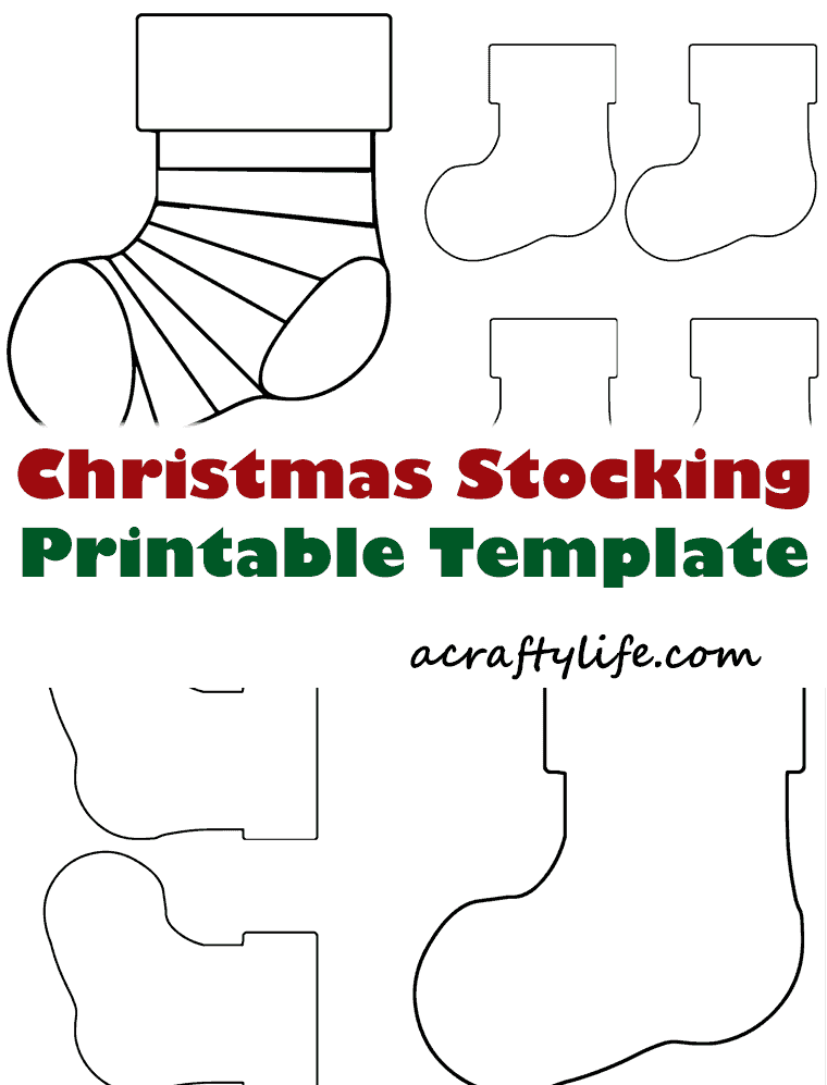 Christmas stocking printable template