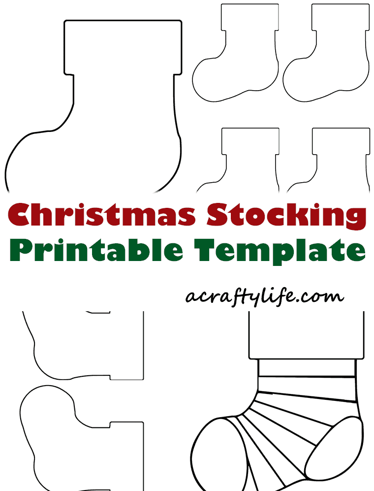 free Christmas stocking printable template activity sheet