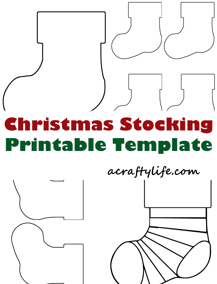Christmas stocking printable template
