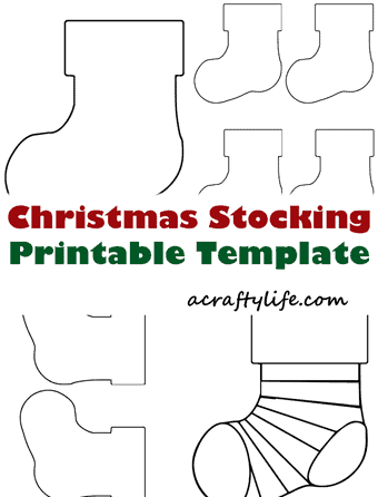 Christmas stocking printable template