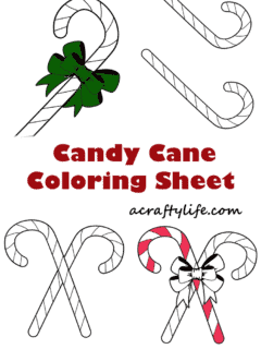 candy cane coloring sheet printable