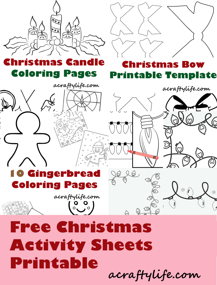 free printable Christmas activity sheets