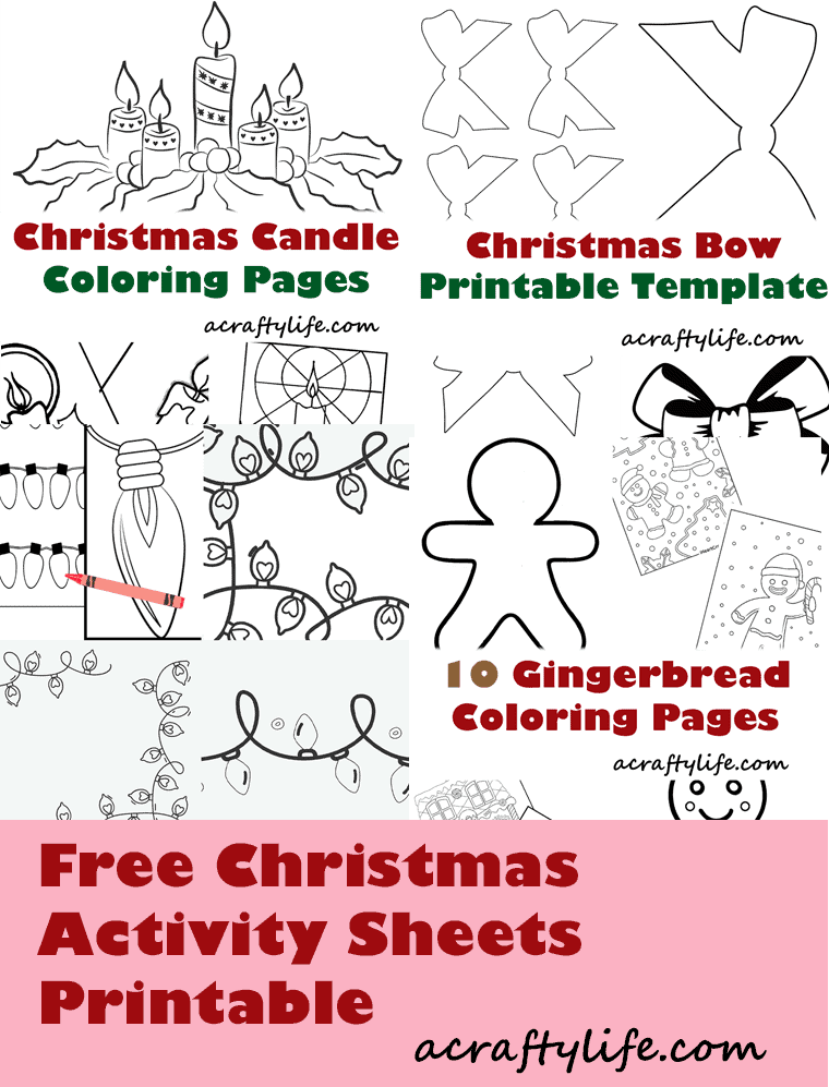 free printable Christmas activity sheets