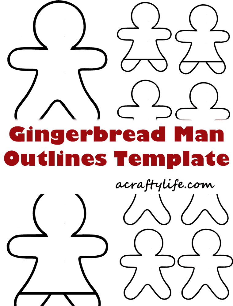 gingerbread man template outlines