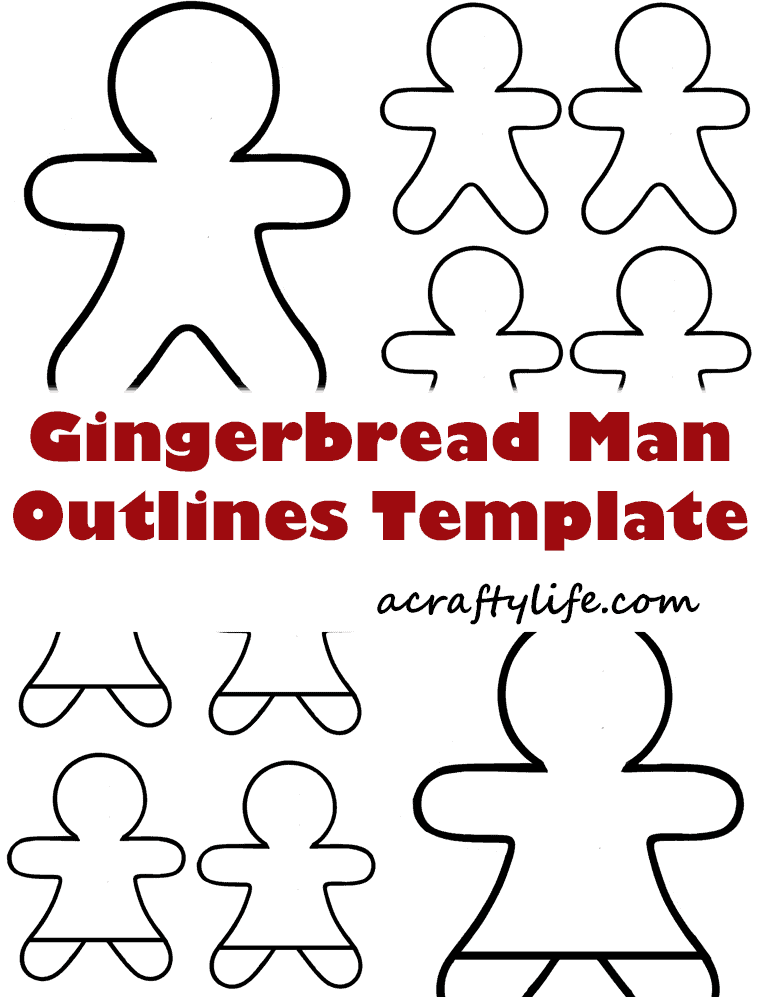 gingerbread man template outlines