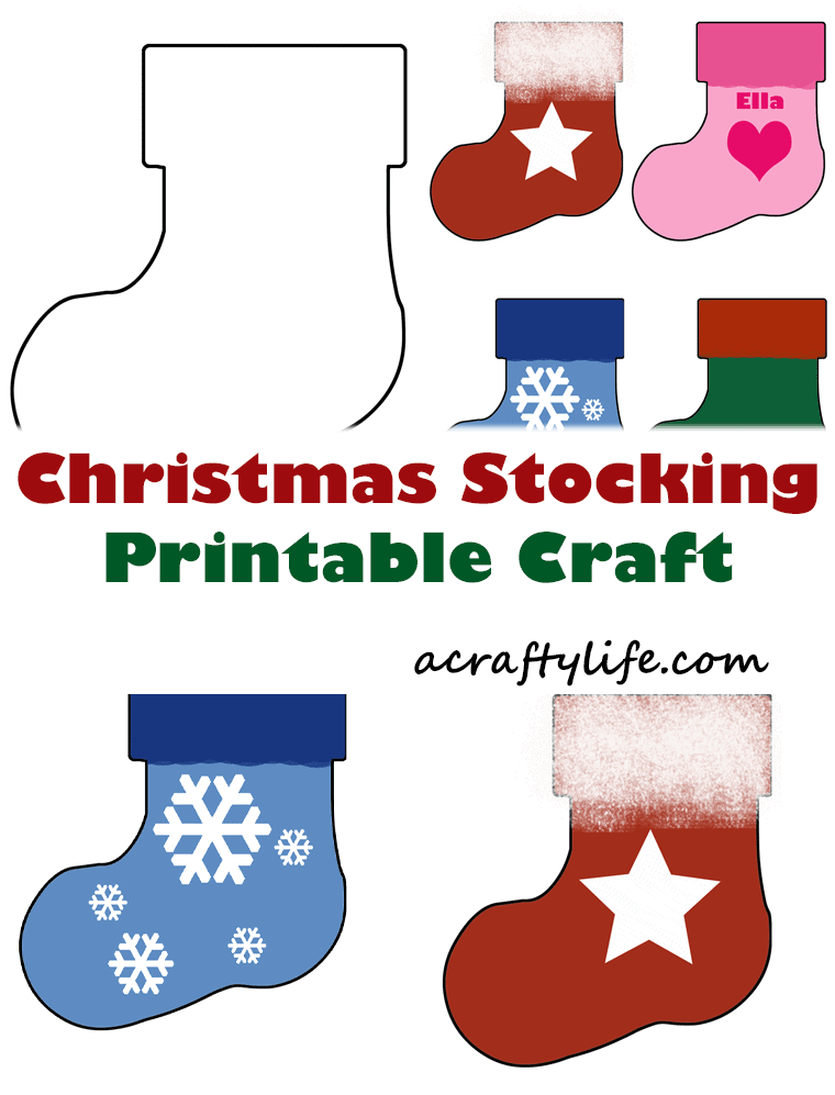 free Christmas stocking activity sheet printable craft