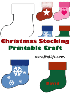 Christmas stocking printable craft