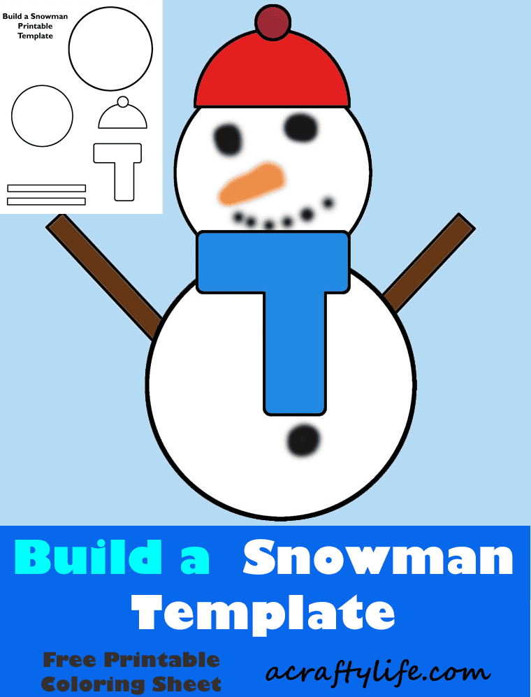 build a snowman template printable