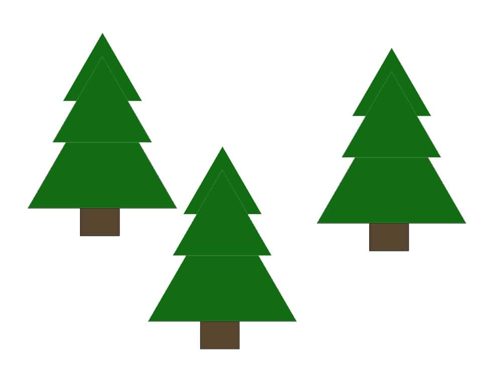 glue evergreen trees together 