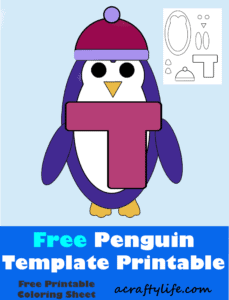 Printable Free Penguin Template: Make a Cute Winter Craft - A Crafty Life