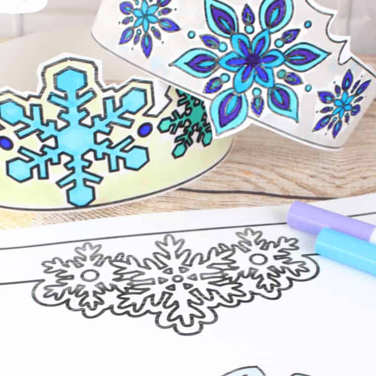 printable snowflake crowns