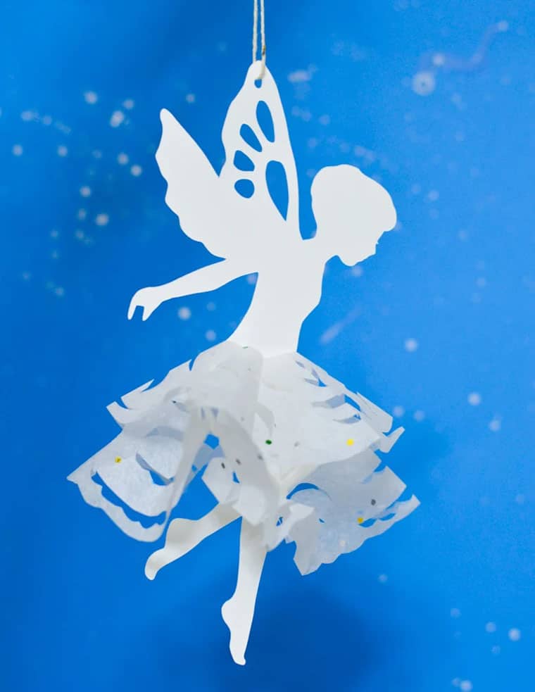paper snowflake fairy craft
