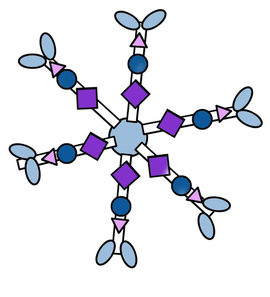 shape snowflake printable craft template