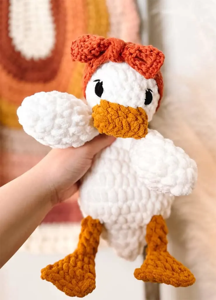 crochet duck lovey