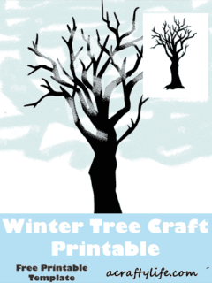 free winter tree craft printable