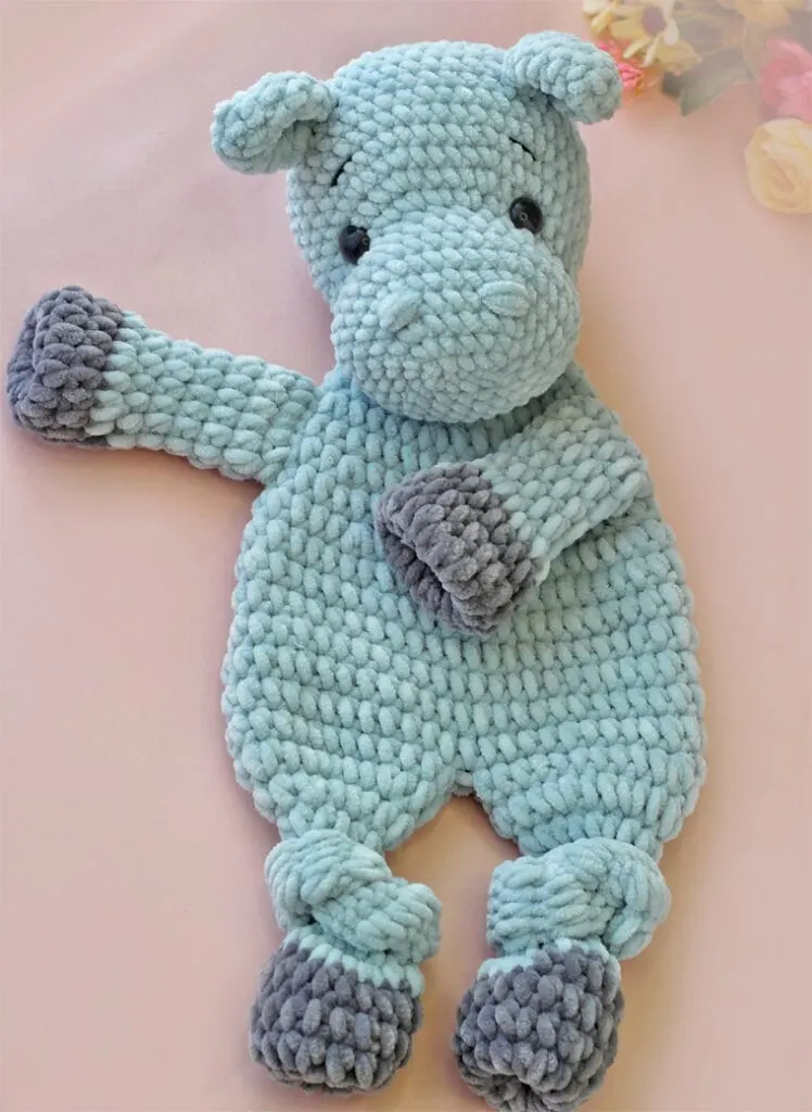 crochet hippo lovey